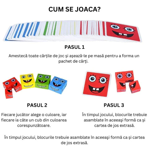 Puzzle Montessori cu Fețe Haioase