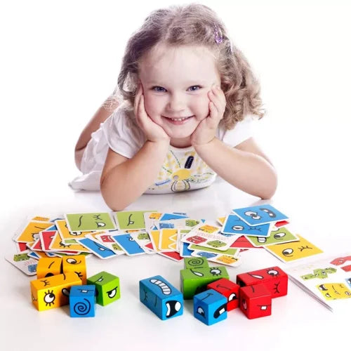 Puzzle Montessori cu Fețe Haioase