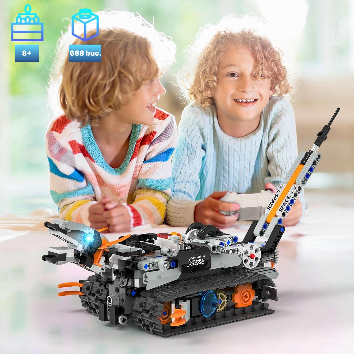 STEM Robotul TUOMU T2008 - Programabil 5 in 1 cu telecomanda