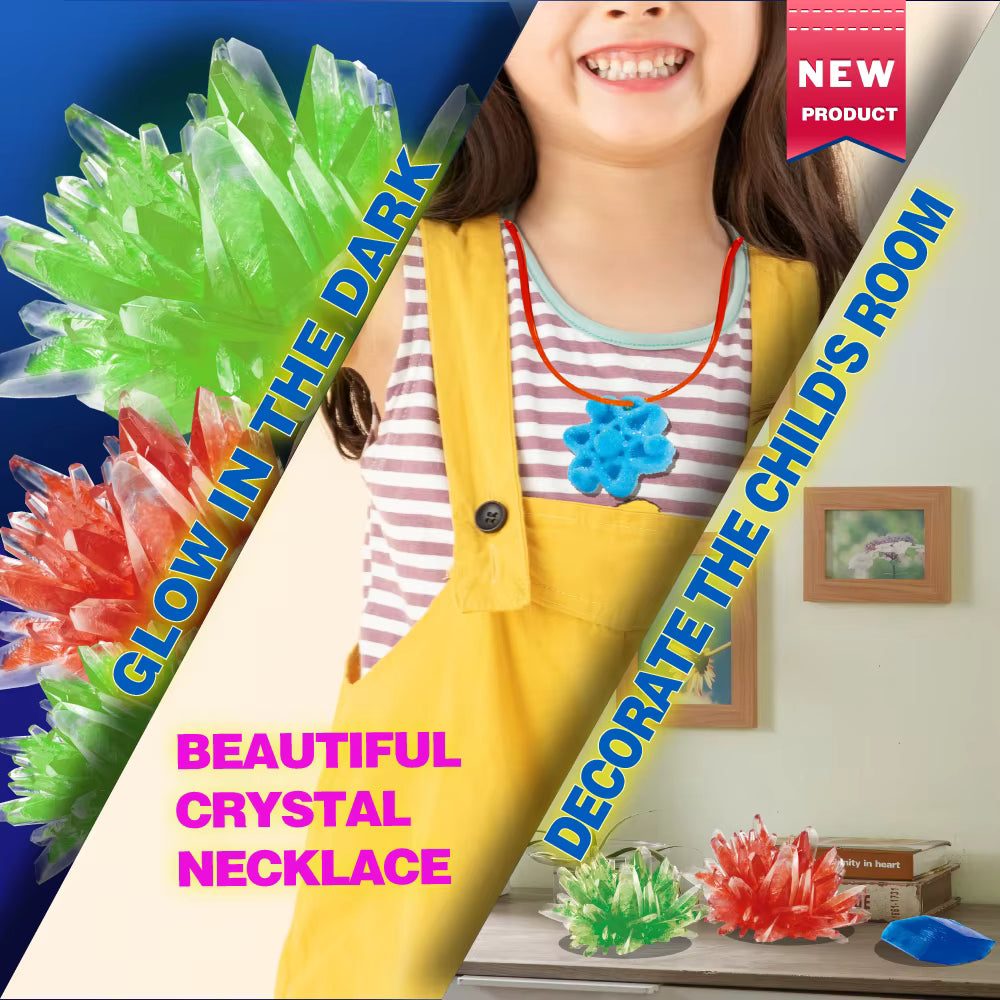Kit STEM – Creșterea Cristalelor Colorate | 7 Experimente Științifice pentru Copii 8+