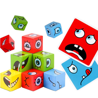 Puzzle Montessori cu Fețe Haioase