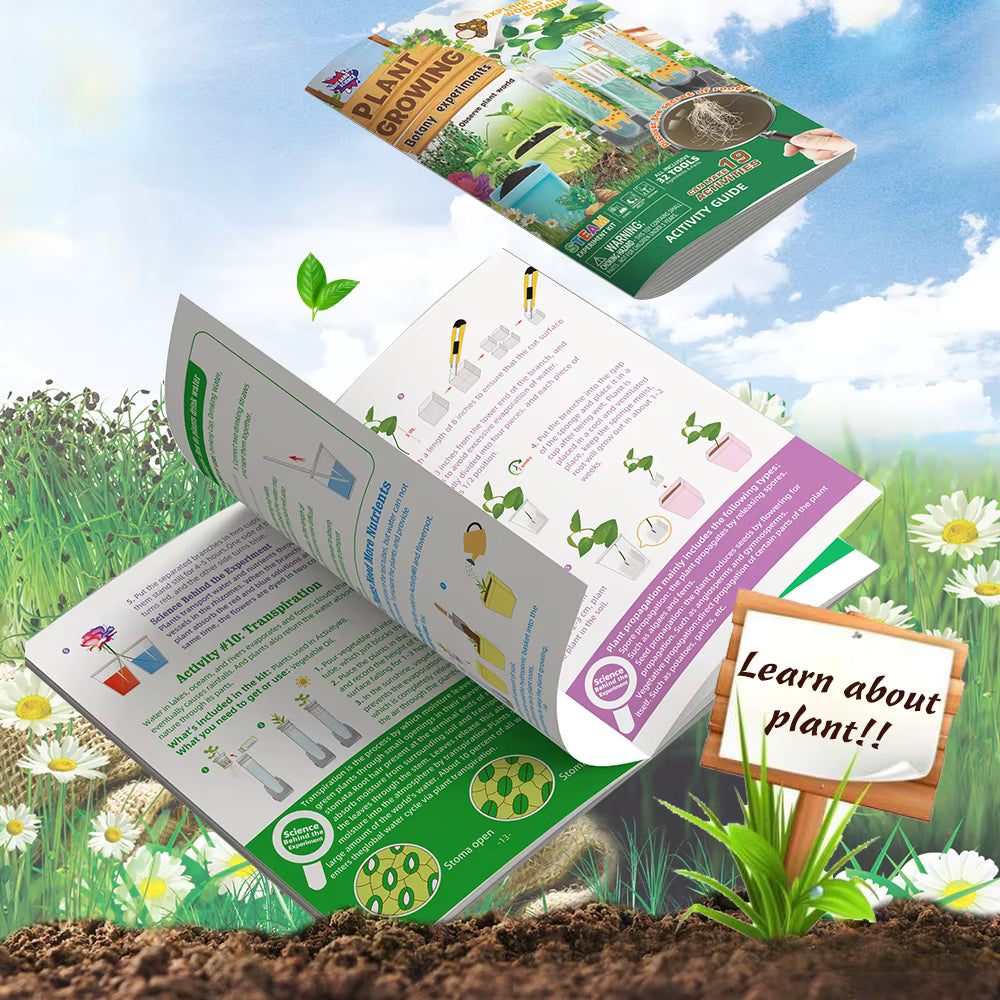 Kit STEM Botanică – Creșterea Plantelor | 19 Experimente Educaționale pentru Copii 6+